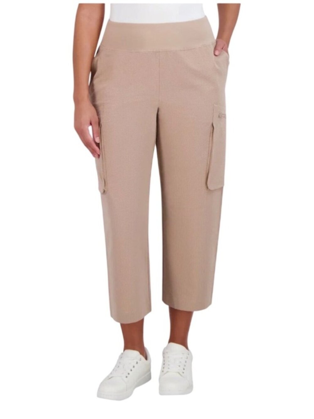 SAGE COLLECTIVE Womens Cargo Pant~Size XS~Tan Pockets Comfort Waist NWT L16 20